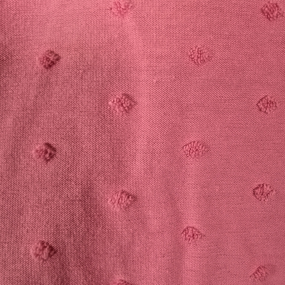 NWOT Talbots Womens Long Sleeve Crewneck Tee Textured Dot Bubblegum Pink Size - Picture 5 of 9